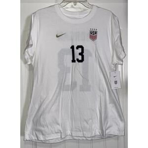 Nike Alex Morgan T Shirt Womens XL White #13 US Soccer USWNT National Team